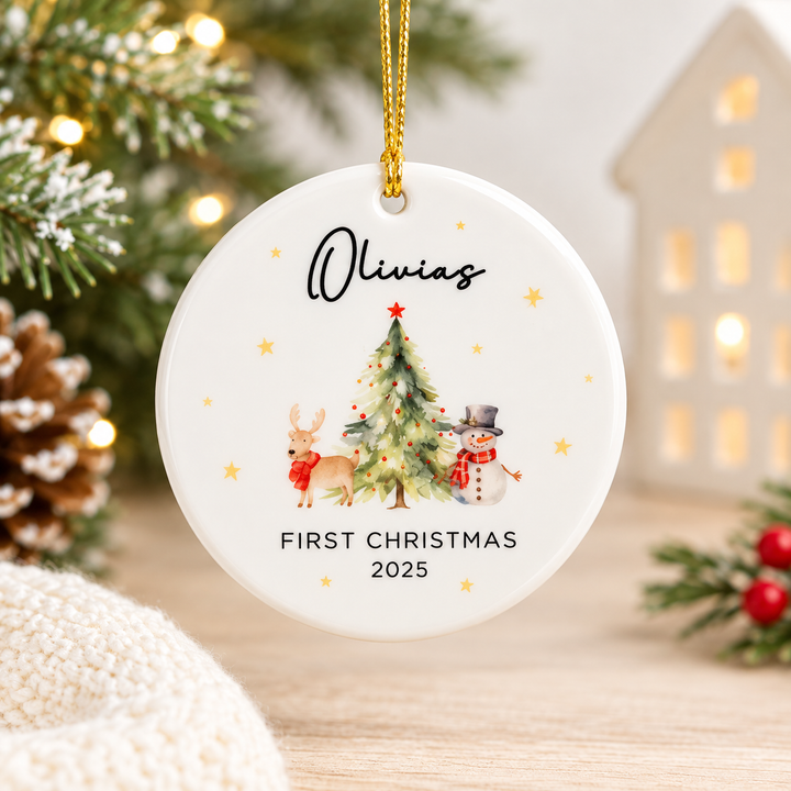 Personalised First Christmas Bauble