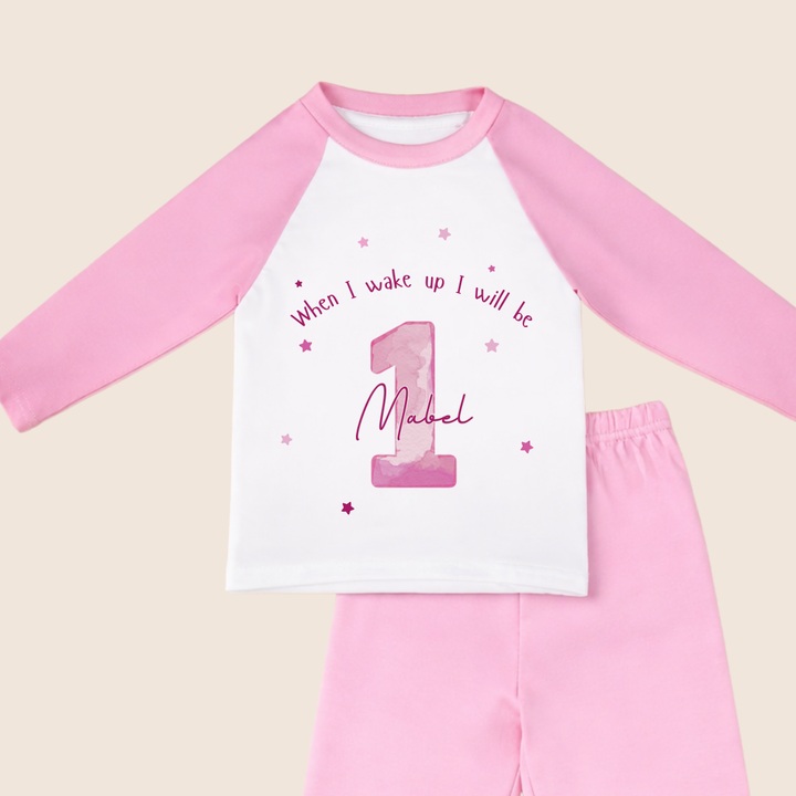 Personalised Children's Birthday Pyjamas Age 1 - 4 | Pink