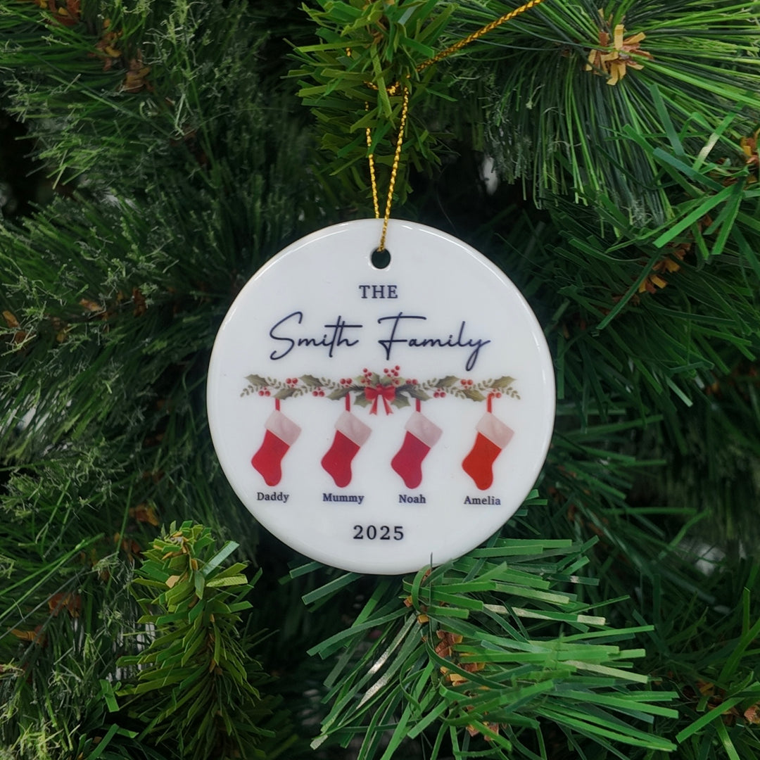 Personalised Family Christmas Bauble