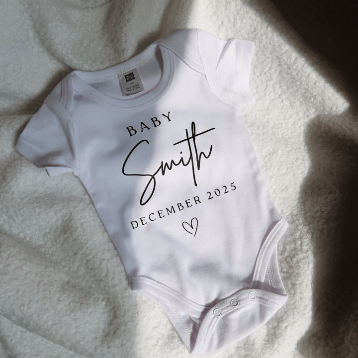 Personalised Pregnancy Announcement Baby Vest
