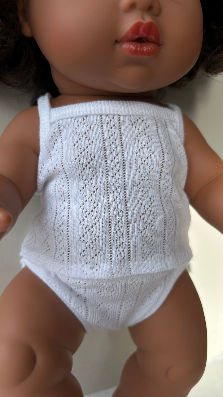 Pointelle Doll Set | White