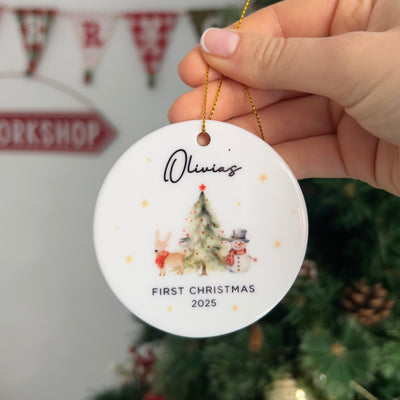 Personalised First Christmas Bauble