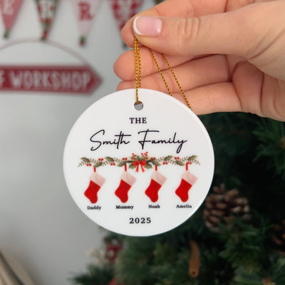 Personalised Family Christmas Bauble
