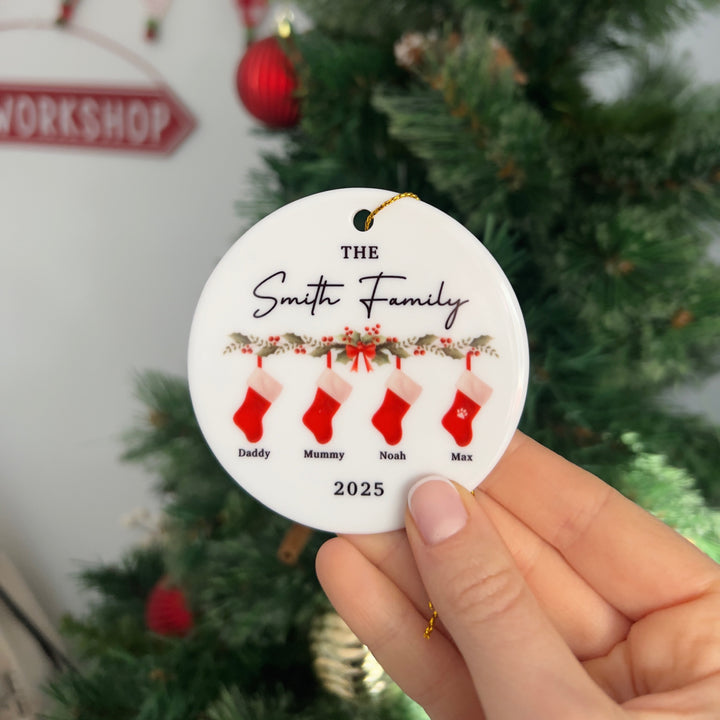 Personalised Family Christmas Bauble (Pet)