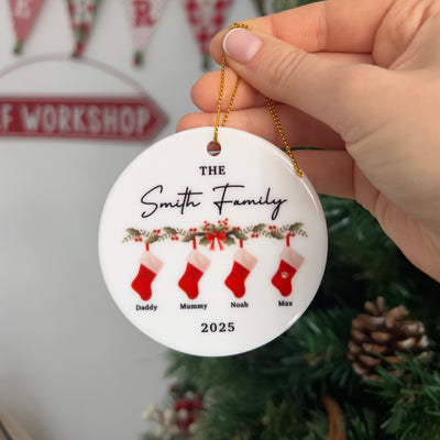 Personalised Family Christmas Bauble (Pet)