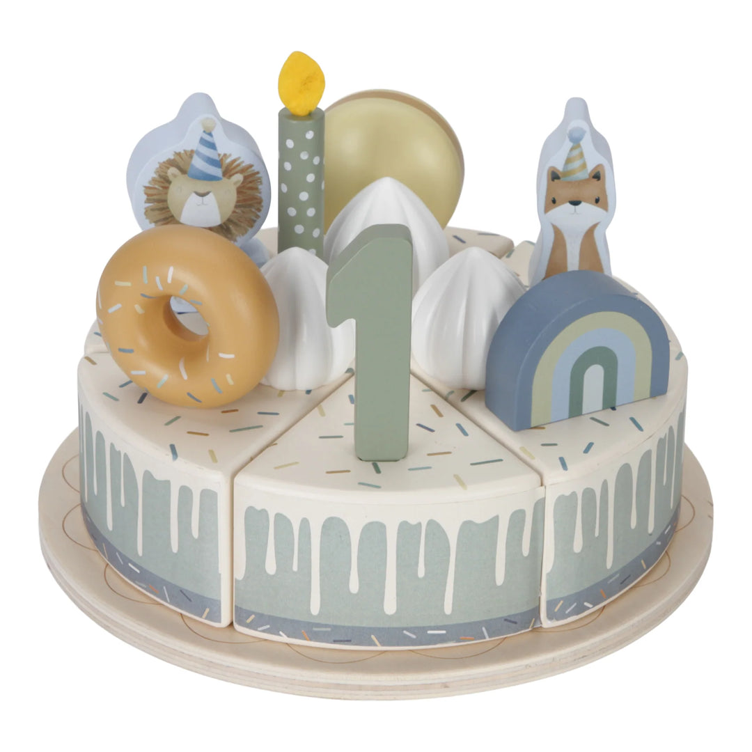 Little Dutch Wooden Birthday Cake | Blue