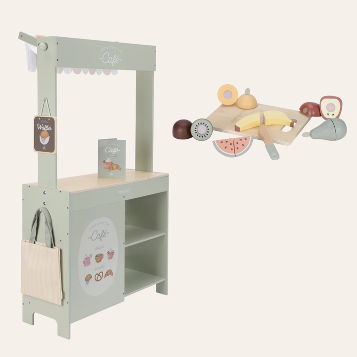 Little Dutch Wooden Market Stall & Fruit Set