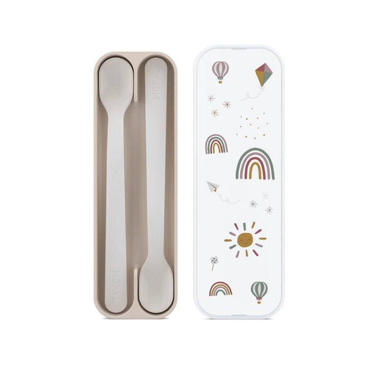 Mepal Feeding Spoon Set Mio | Sunshine & Rainbow
