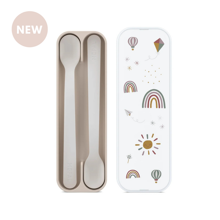 Mepal Feeding Spoon Set Mio | Sunshine & Rainbow