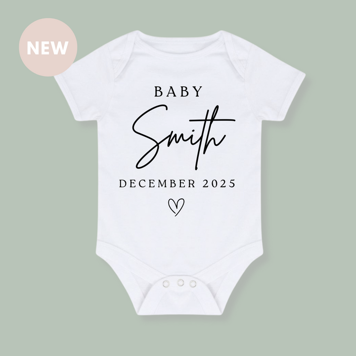 Personalised Pregnancy Announcement Baby Vest