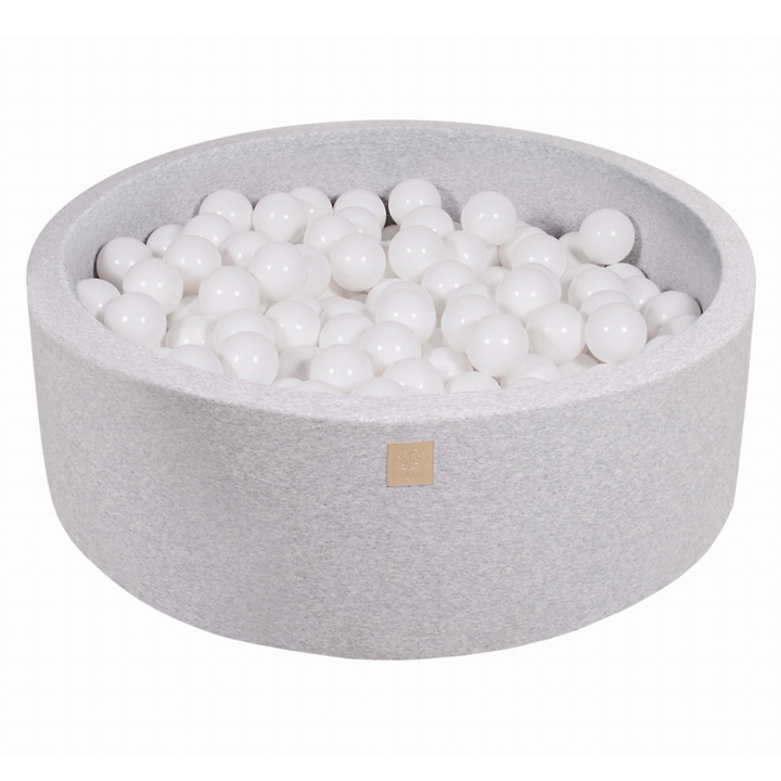 Cotton Light Grey Ball Pit | White Balls
