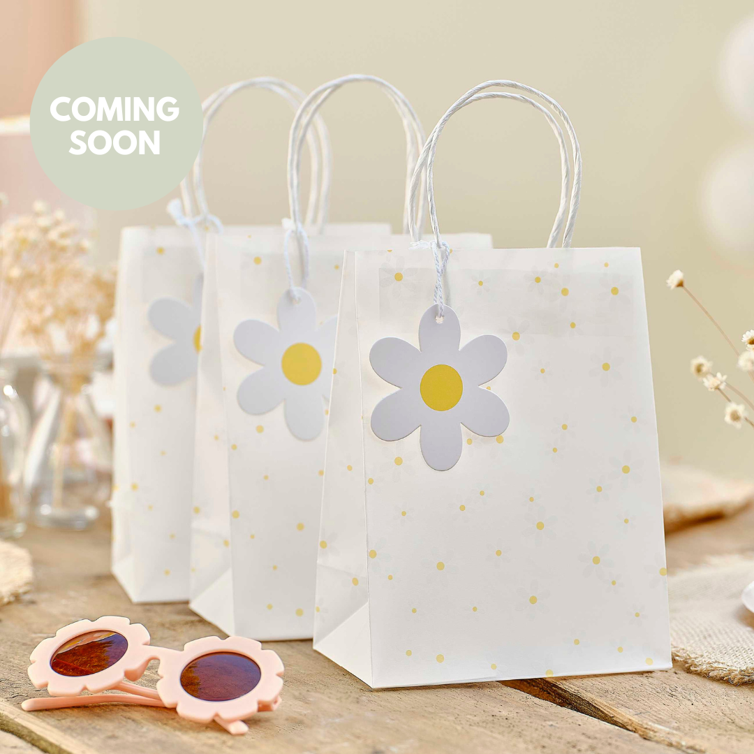 Ginger Ray Daisy Print Vellum Party Bags