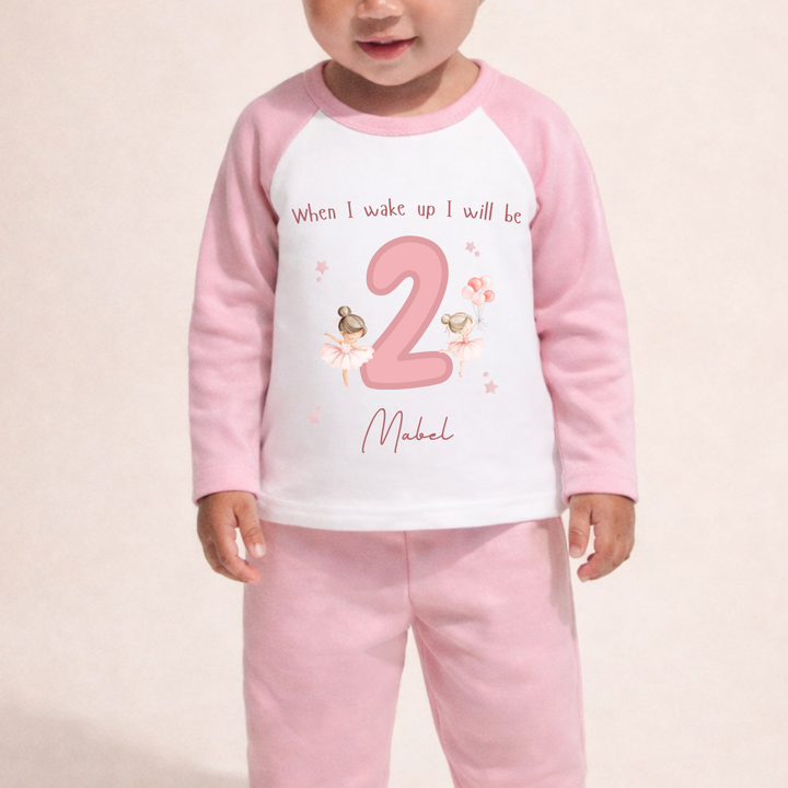 Children's Birthday Pyjamas Age 1 - 4 | Pink Ballerina