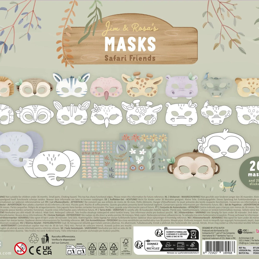 Making Masks Craft Book Jim | Safari Friends