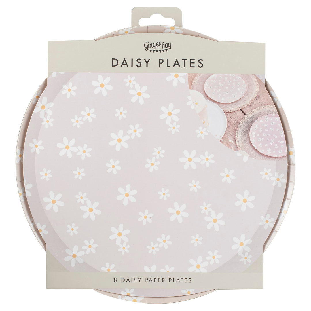 Ginger Ray Daisy Floral Paper Plates