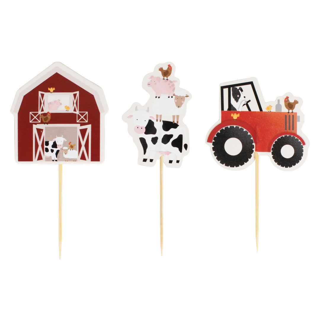 Ginger Ray Farm Birthday Cupcake Toppers