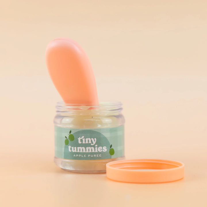 Tiny Harlow Tiny Tummies Apple Puree Food Jar and Spoon Set