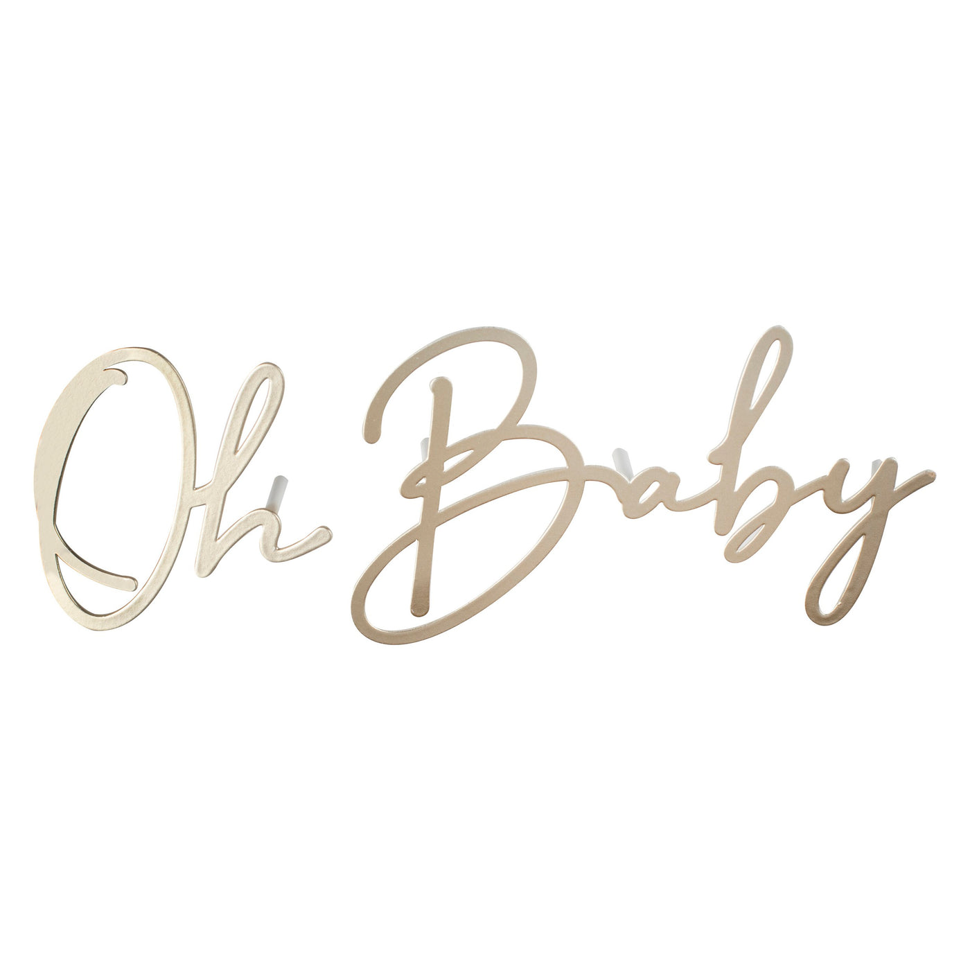 Ginger Ray Oh Baby Gold Metal Cake Topper