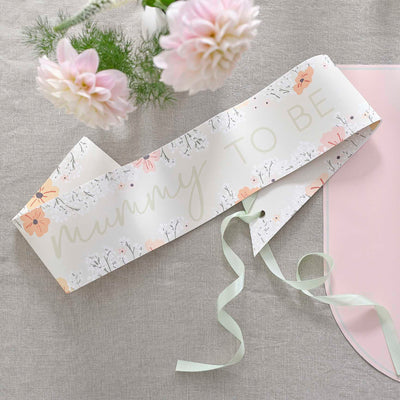 Ginger Ray Floral Baby Shower Mummy to Be Sash