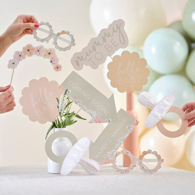 Ginger Ray Floral Baby Shower Photo Booth Props
