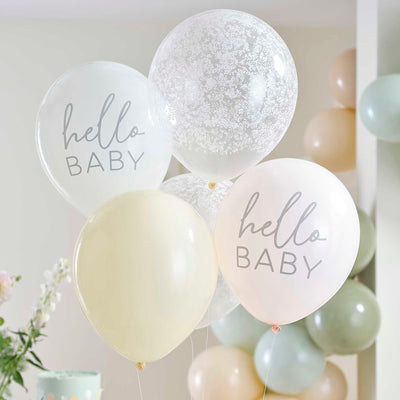 Ginger Ray Hello Baby Floral Baby Shower Balloon Bundle
