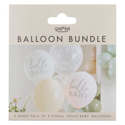 Ginger Ray Hello Baby Floral Baby Shower Balloon Bundle
