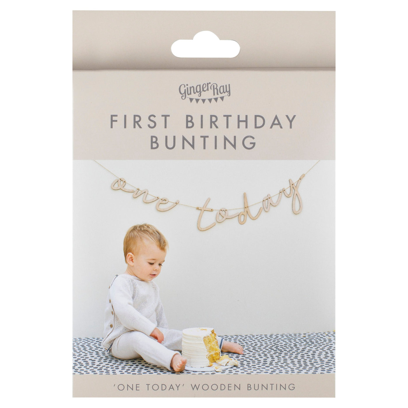 Ginger Ray One Today Wooden 1st Birthday Bunting