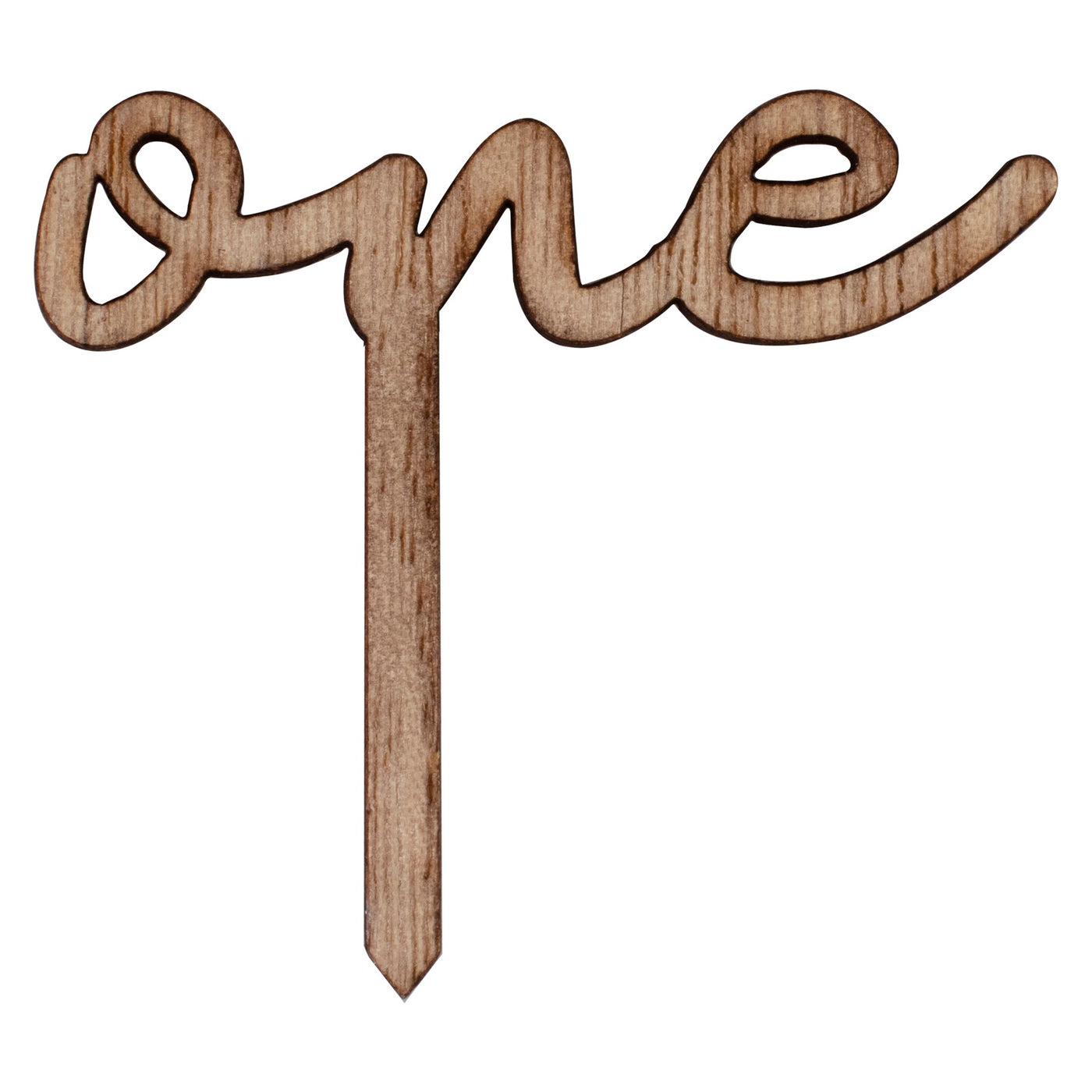 Ginger Ray Wooden 'One' 1st Birthday Cupcake Toppers