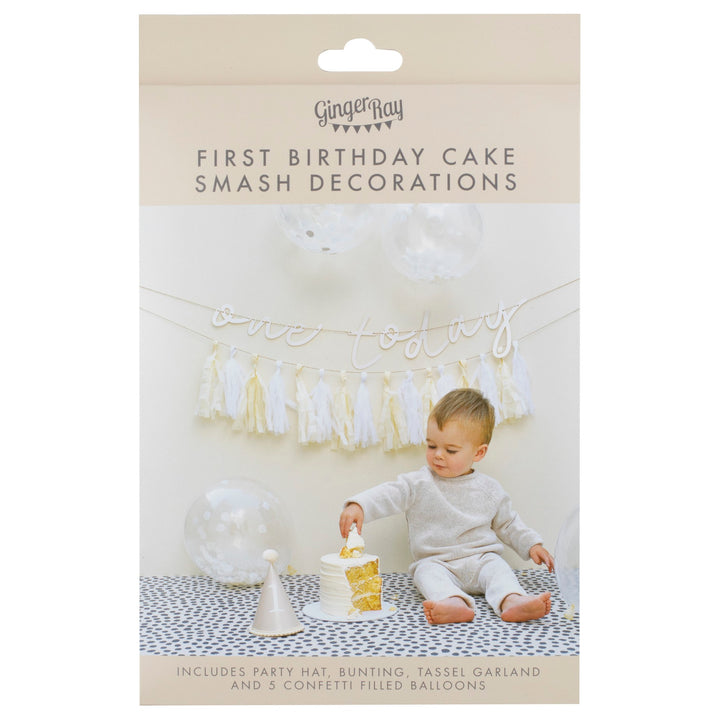 Ginger Ray 1st Birthday Cake Smash Decoration Kit