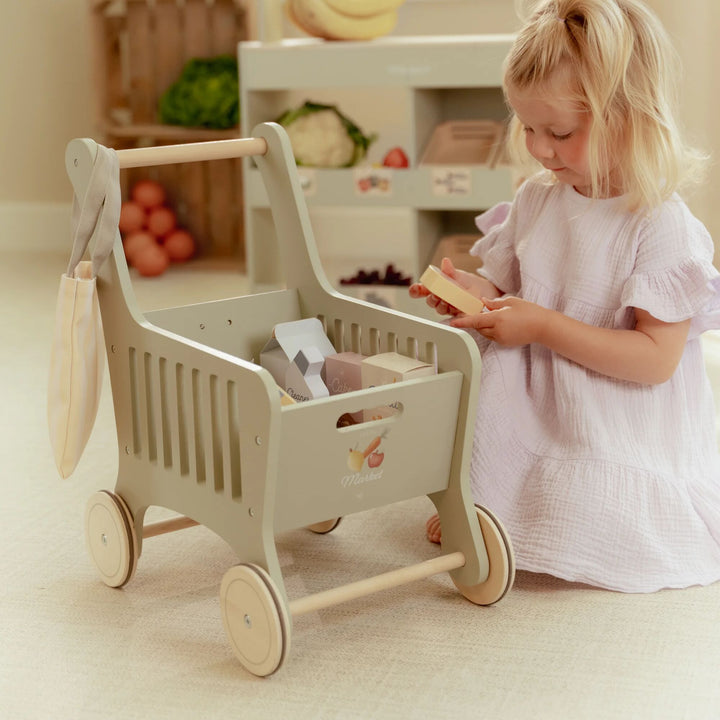 PRE ORDER Little Dutch Wooden Shopping Cart