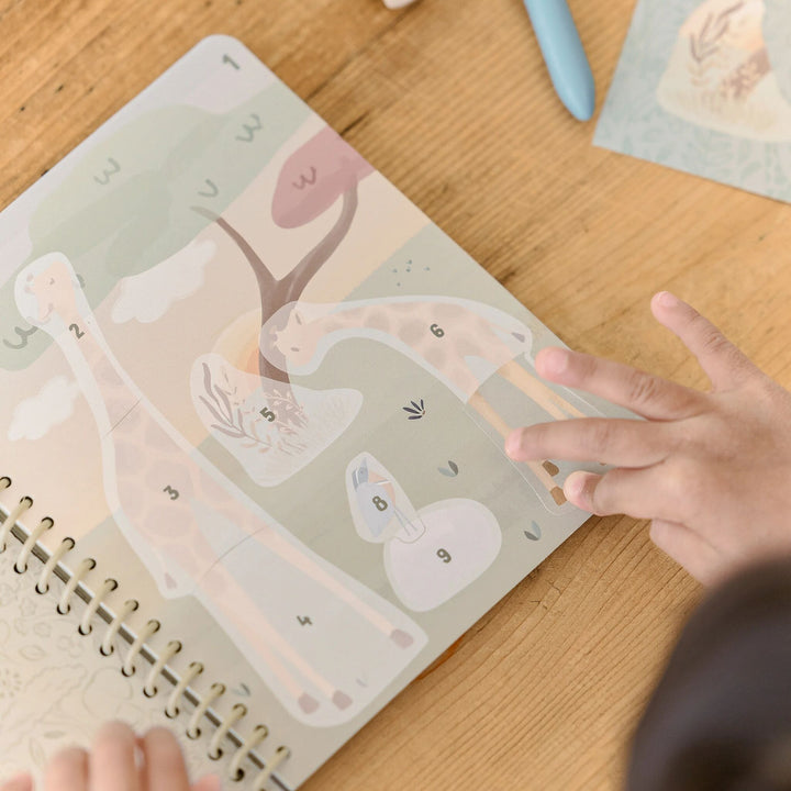 Sticker Book By Numbers Rosa | Safari Friends