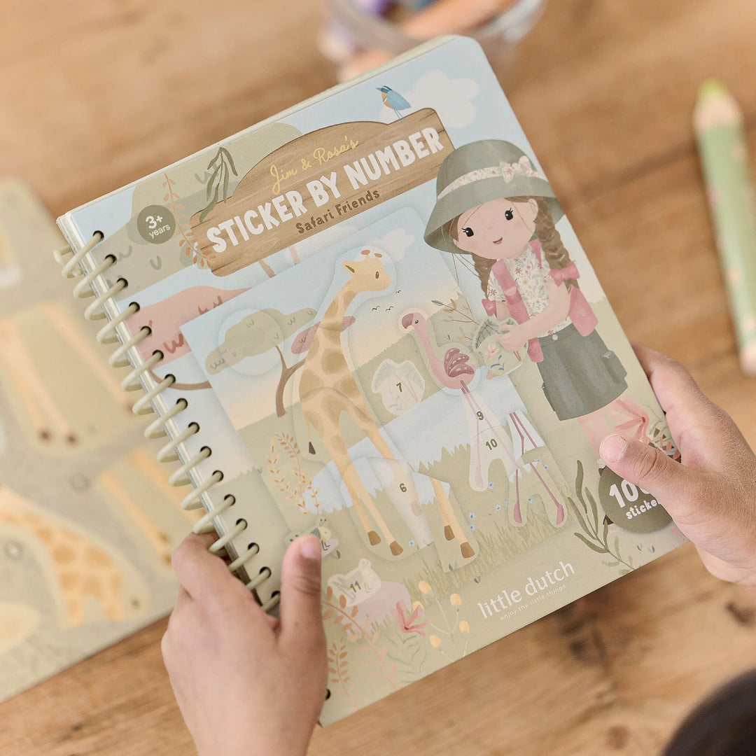 Sticker Book By Numbers Rosa | Safari Friends