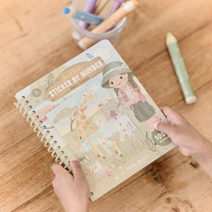 Sticker Book By Numbers Rosa | Safari Friends