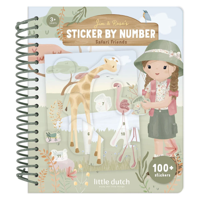Sticker Book By Numbers Rosa | Safari Friends