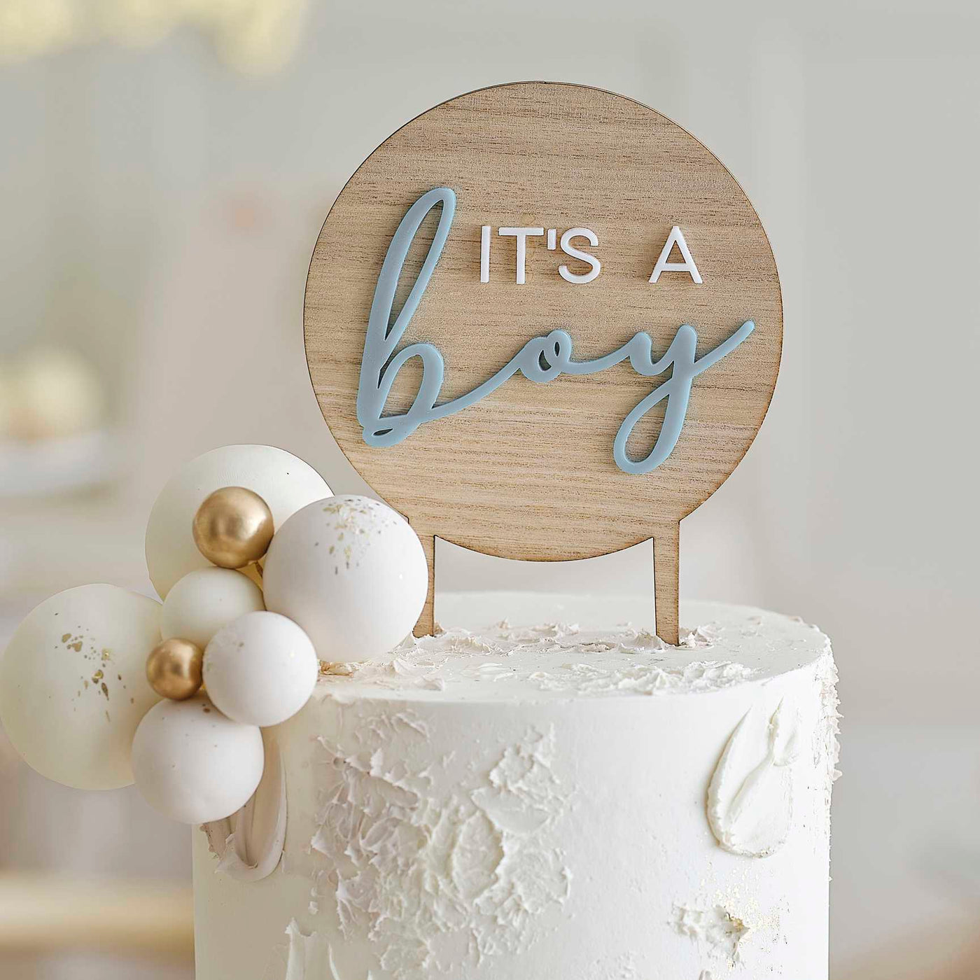 Ginger Ray It's a Boy Wooden Cake Topper