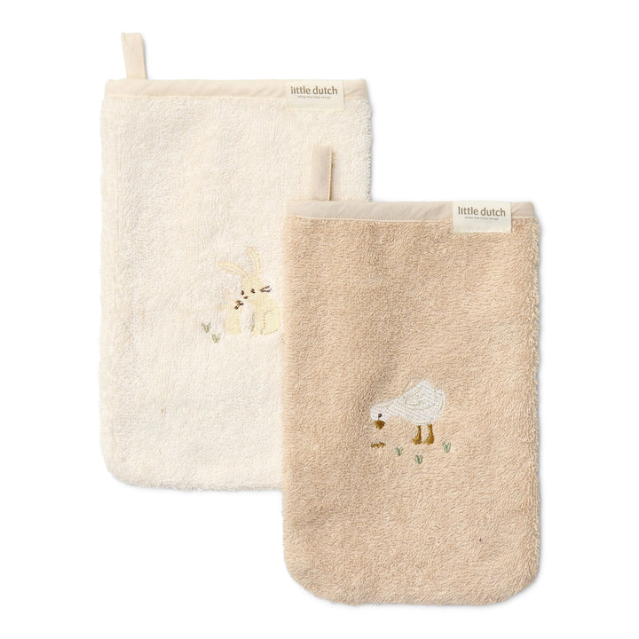 Washcloths Set Embroidered | Baby Bunny