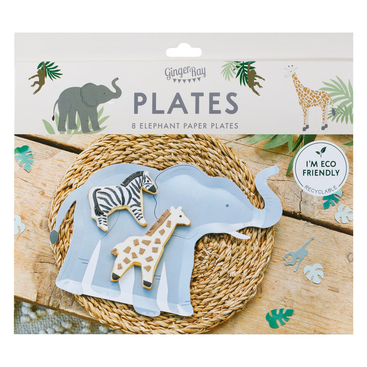 Ginger Ray Elephant Paper Plates