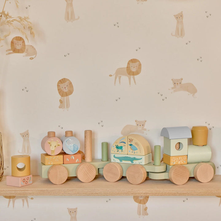 Wooden Block Train | Safari Friends