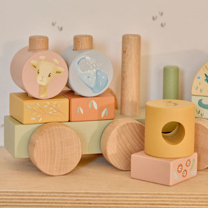 Wooden Block Train | Safari Friends