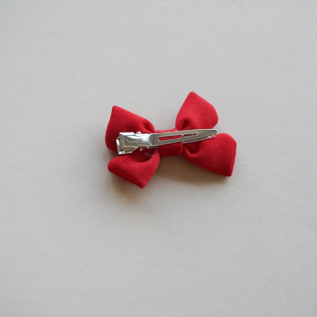 Mini Bow Clip | Red