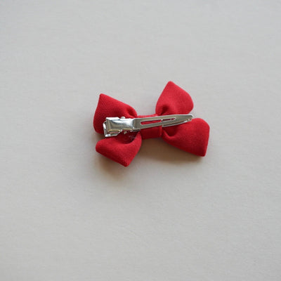 Mini Bow Clip | Red