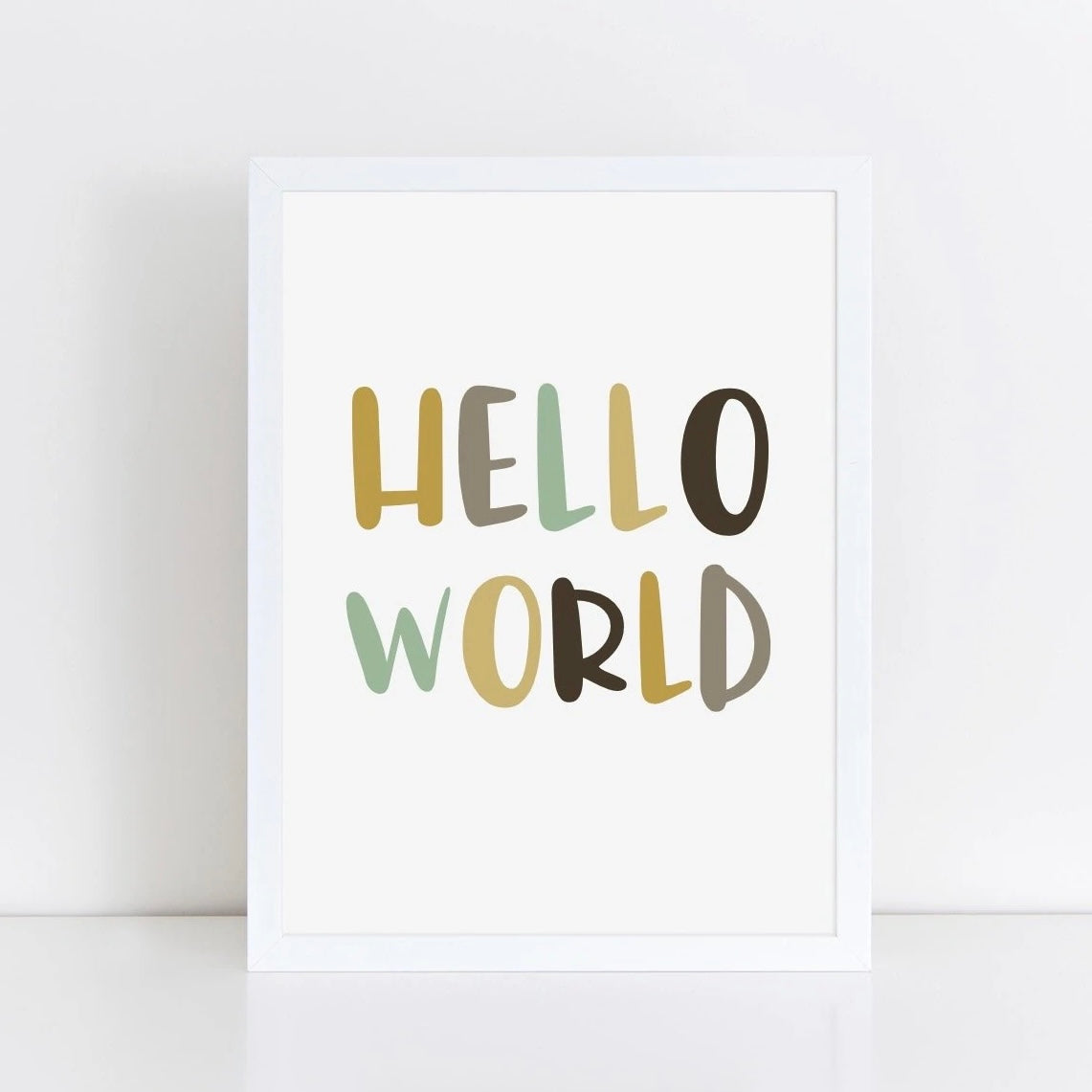 Hello World Print | Jungle Colours A4