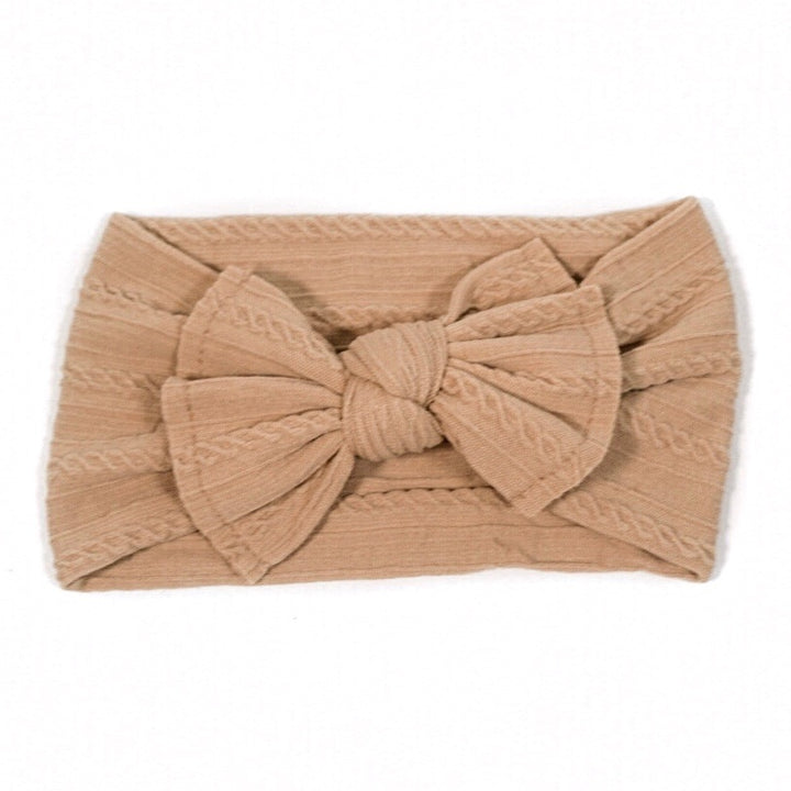 Tan Cable Knit Headband