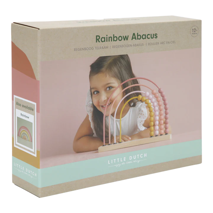 Little Dutch Wooden Abacus Rainbow | Pink