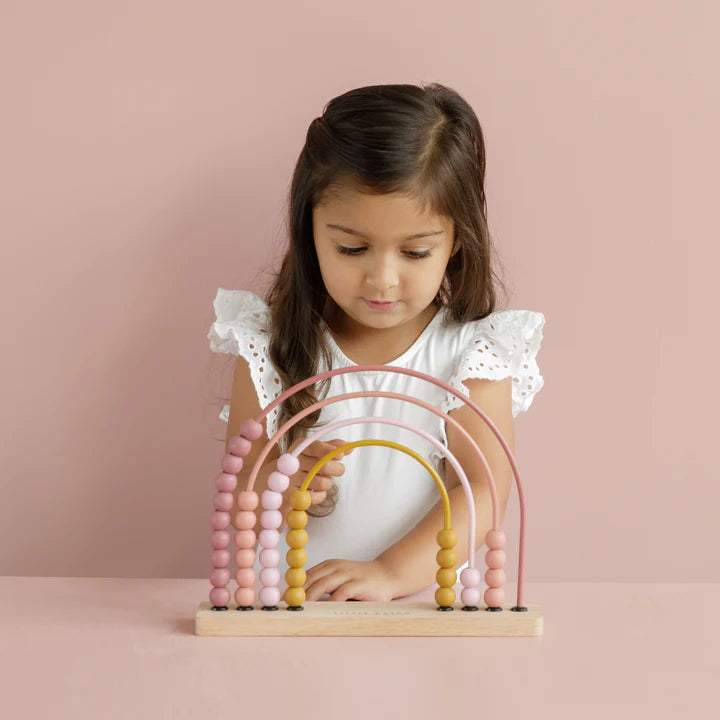 Little Dutch Wooden Abacus Rainbow | Pink