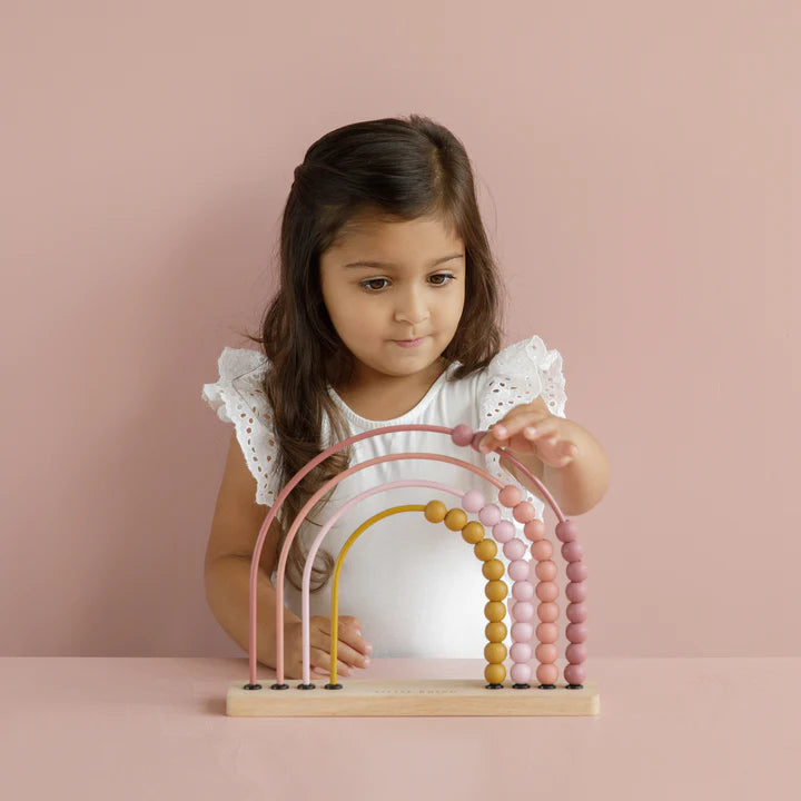 Little Dutch Wooden Abacus Rainbow | Pink