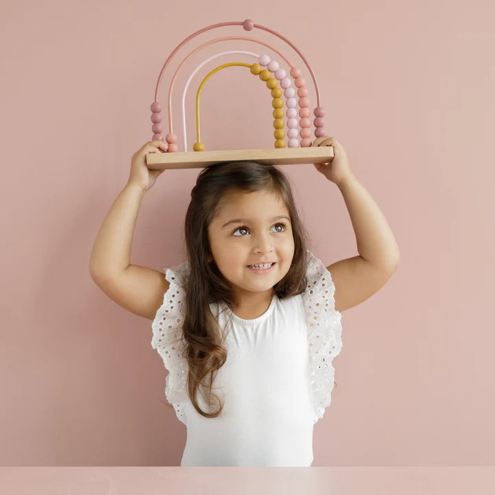 Little Dutch Wooden Abacus Rainbow | Pink