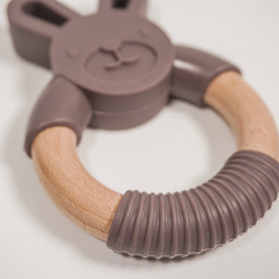 Chocolate Bunny Teething Ring
