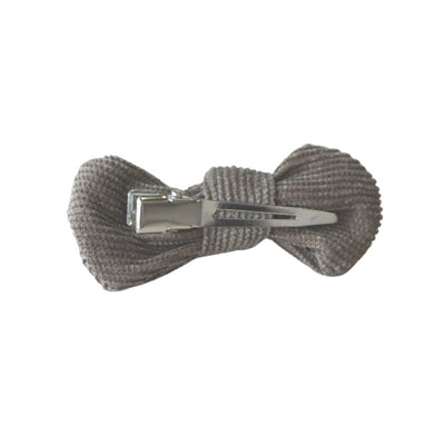 Corduroy Bow Clip | Khaki