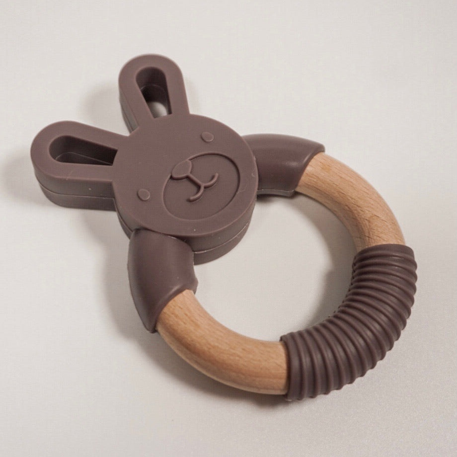 Chocolate Bunny Teething Ring